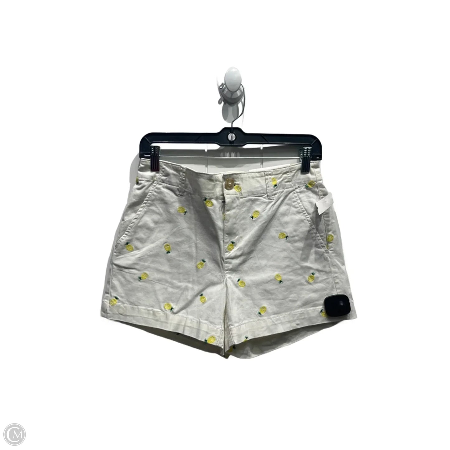 Shorts By Loft In White & Yellow, Size: 0