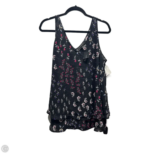 Top Sleeveless By Lane Bryant In Black & Pink, Size: 16