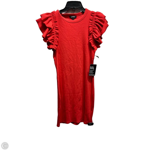 Dress Casual Short By Express In Red, Size: S