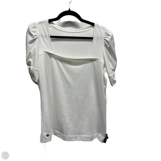 Top Short Sleeve Designer By Lilly Pulitzer In White, Size: M