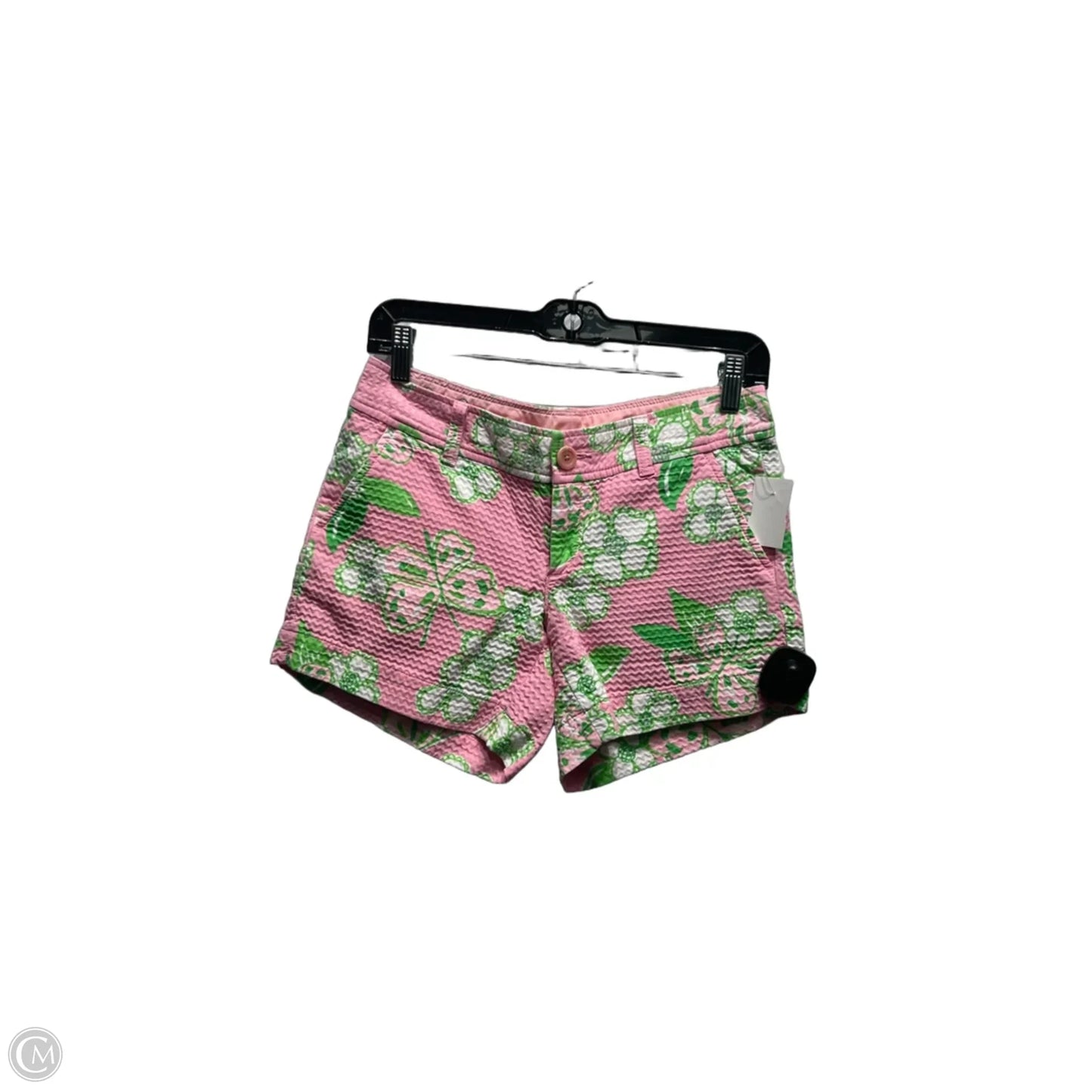 Shorts Designer By Lilly Pulitzer In Green & Pink, Size: 0