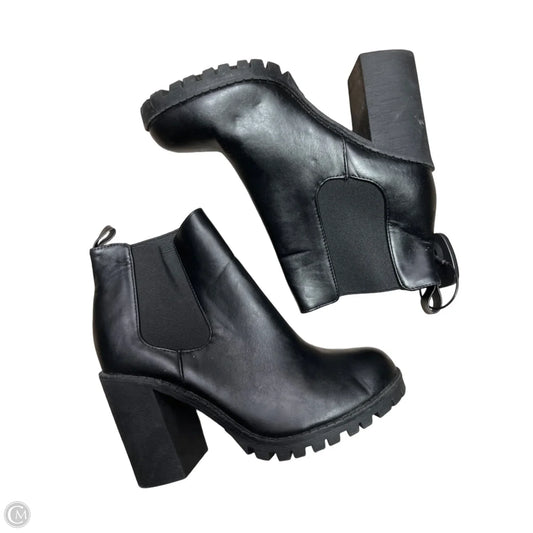 Boots Ankle Heels By Soda In Black, Size: 8.5