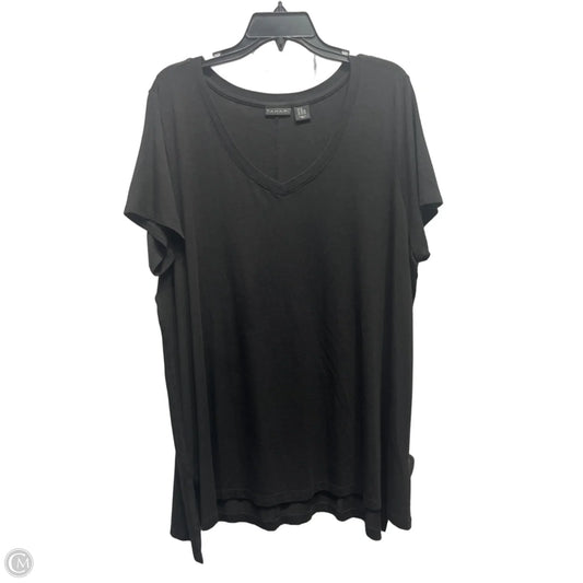 Top Short Sleeve Basic By Tahari In Black, Size: 2x