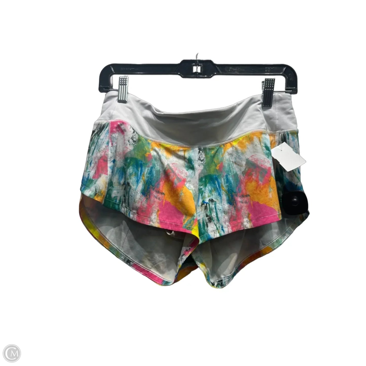 Athletic Shorts By Lululemon In Green & Orange, Size: 6