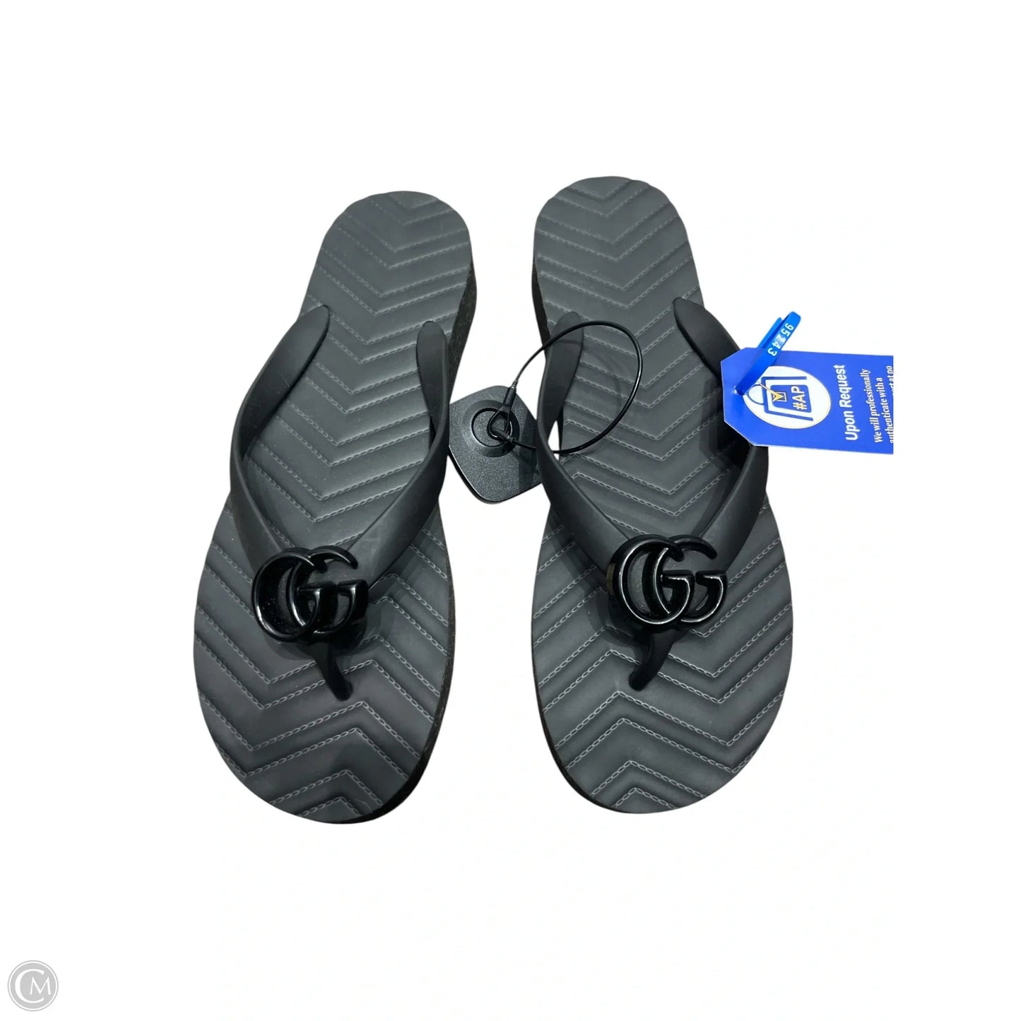 Sandals Luxury Designer By Gucci In Black, Size: 10