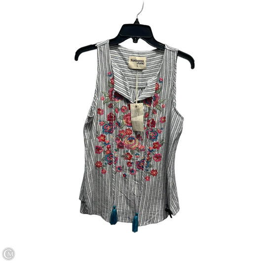 Top Sleeveless By savanna jane In Grey, Size: S