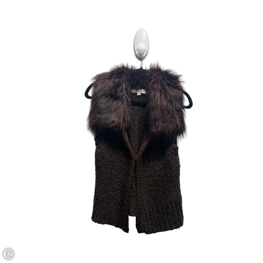 Vest Faux Fur & Sherpa By Loft In Brown, Size: S