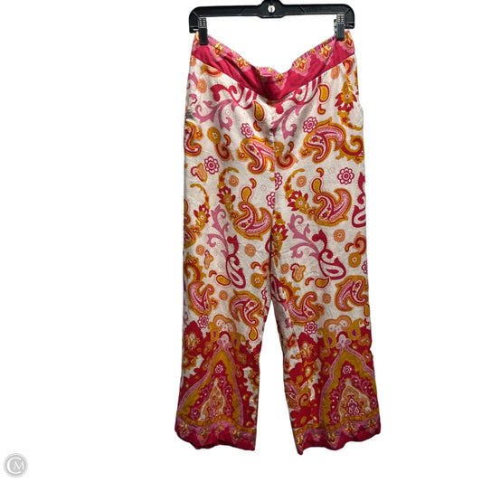 Pants Cropped By Haute Hippie In Orange & Pink, Size: M