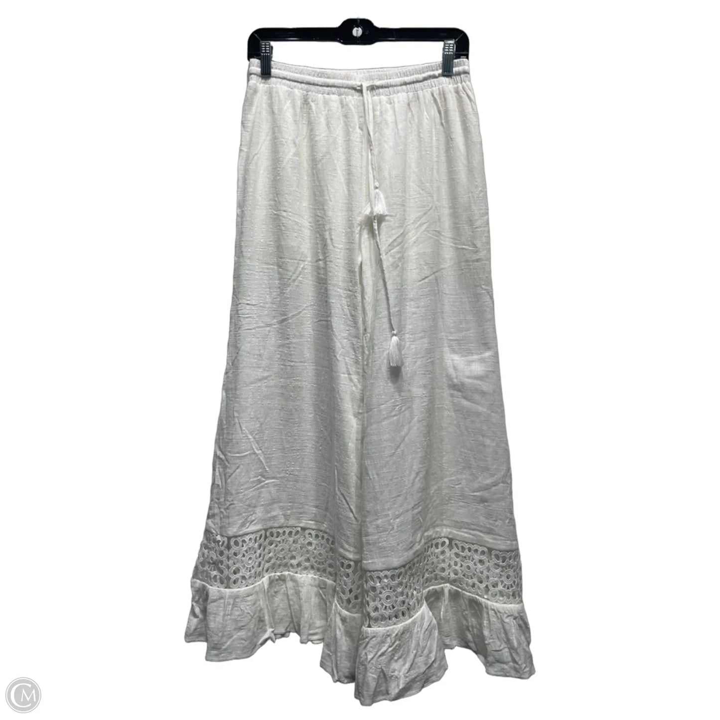 Pants Wide Leg By Promesa In White, Size: M