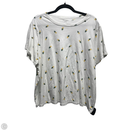 Top Short Sleeve Basic By Old Navy In Green & Yellow, Size: Xxl