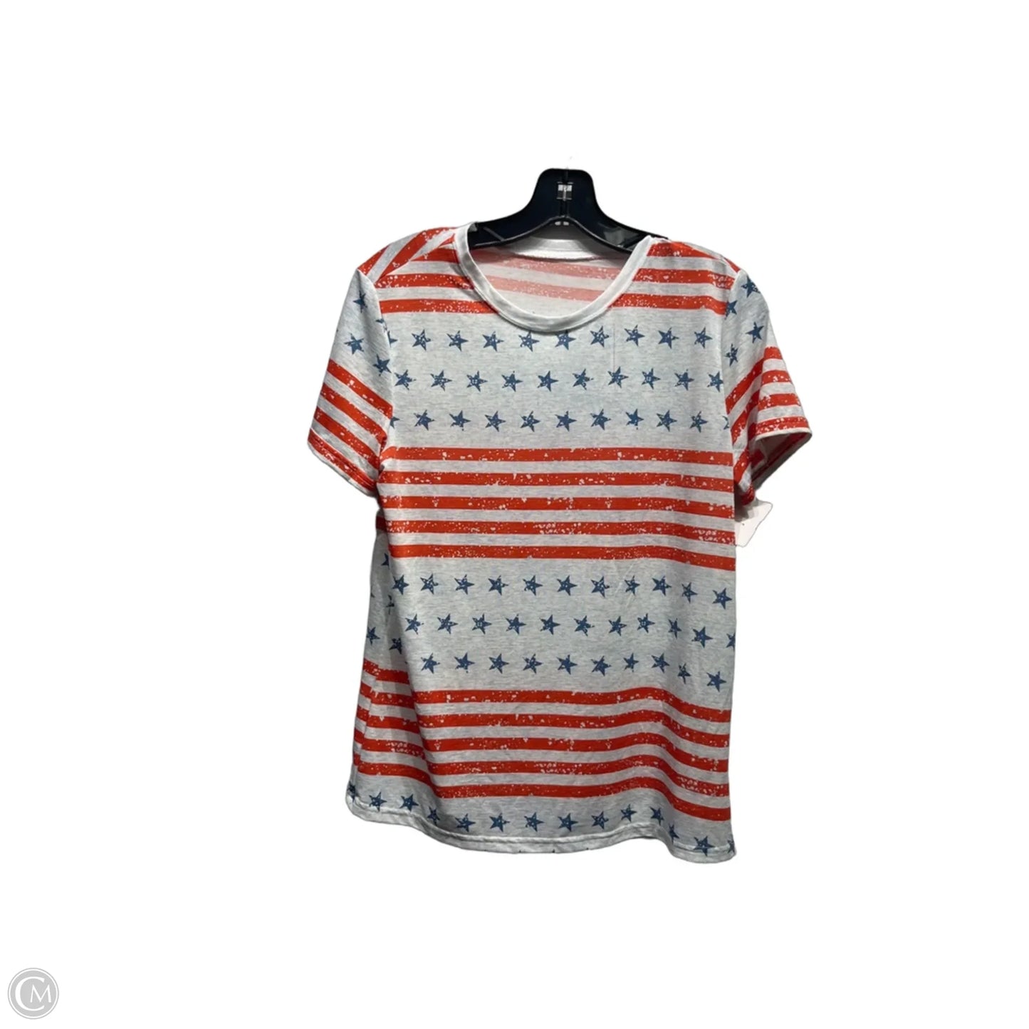 Top Short Sleeve By Clothes Mentor In Blue & Red & White, Size: S