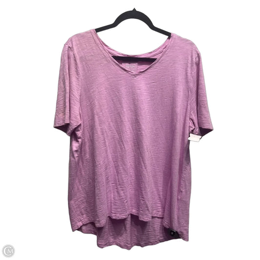 Top Short Sleeve By Chicos In Purple, Size: Xl