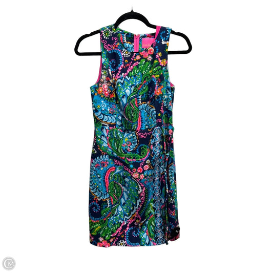 Dress Designer By Lilly Pulitzer In Blue & Green, Size: 0