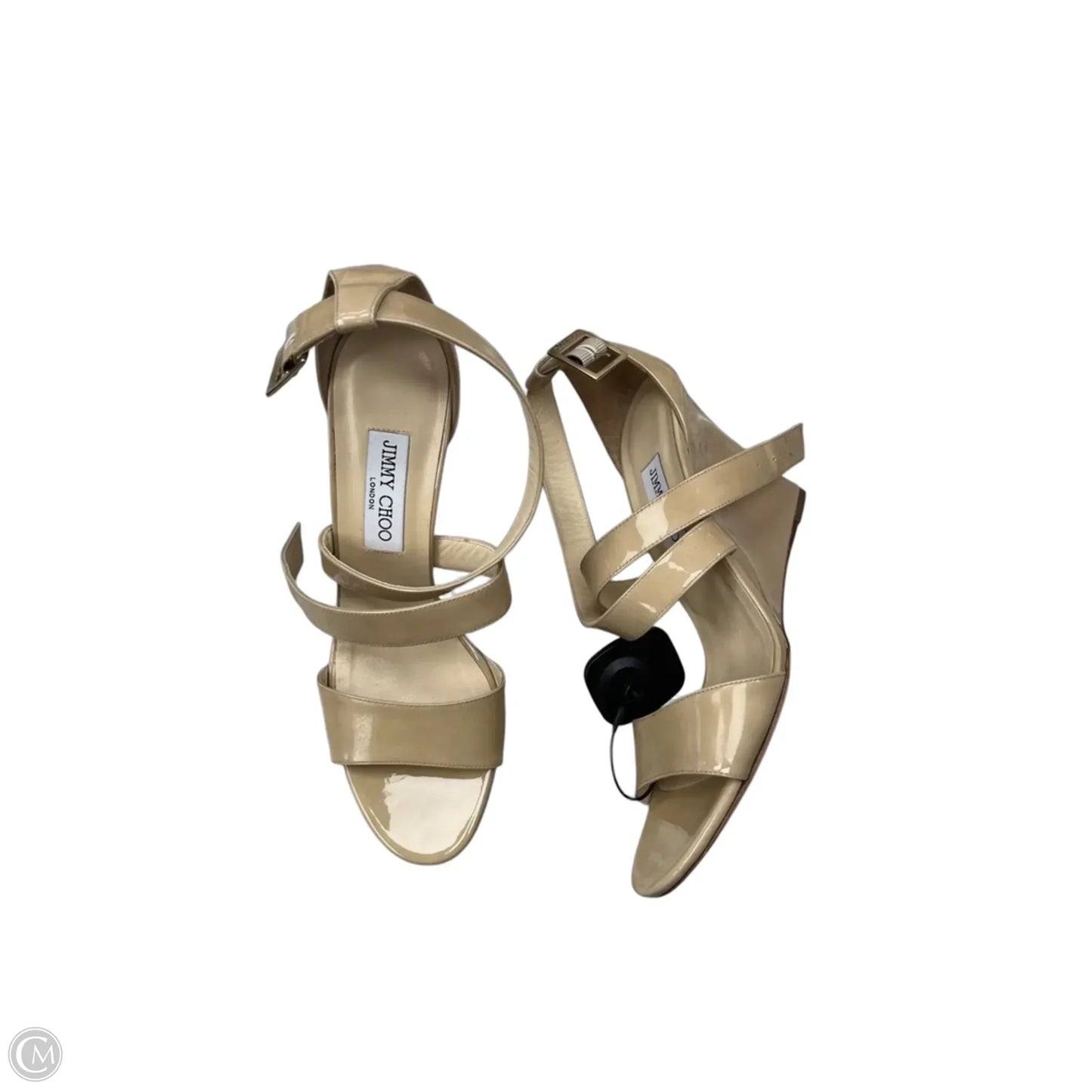 Sandals Luxury Designer By Jimmy Choo In Tan, Size: 10
