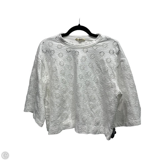 Top Short Sleeve By Madewell In White, Size: M