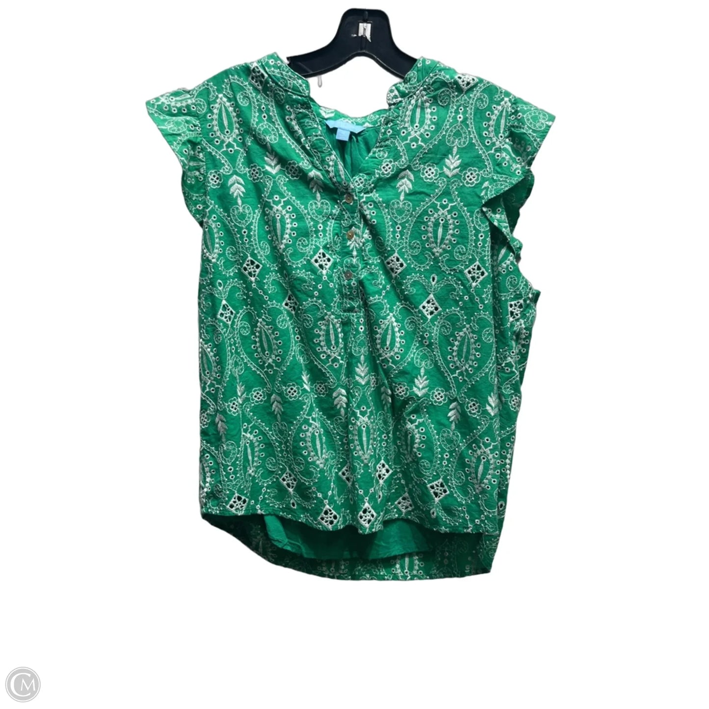 Top Short Sleeve By Draper James In Green, Size: Xl