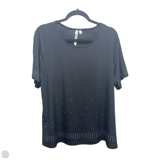 Top Short Sleeve By Ny Collection In Black, Size: Xl