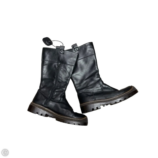 Boots Mid-calf Flats By GIRAUDON SPORT In Black, Size: 8