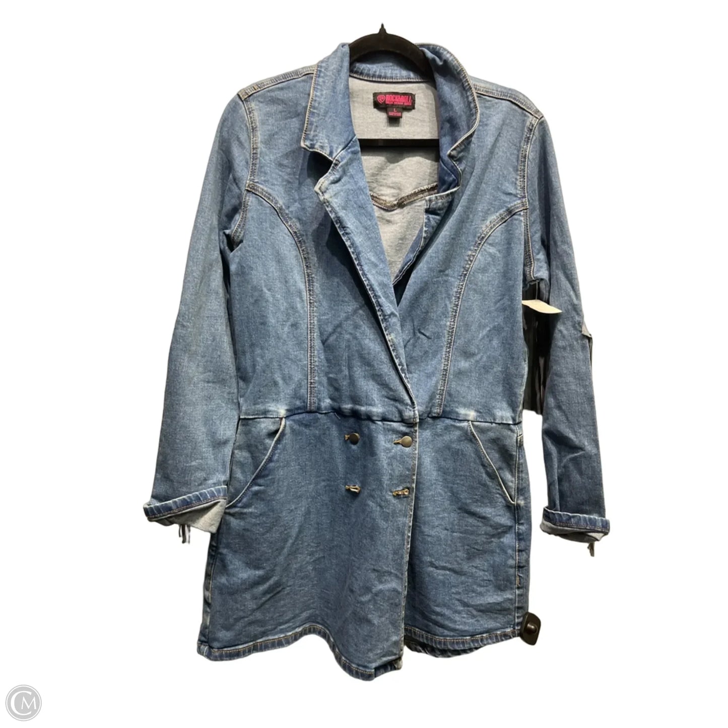 Romper By Rock & Roll In Blue Denim, Size: L
