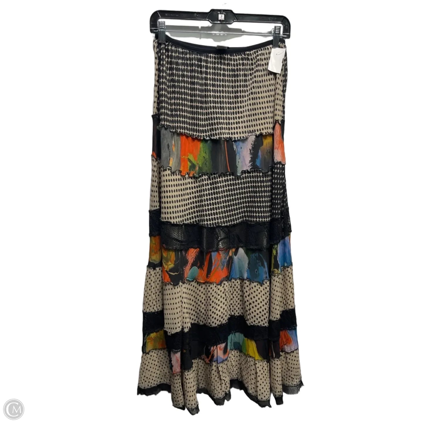 Skirt Maxi By Komarov In Black & Orange, Size: L