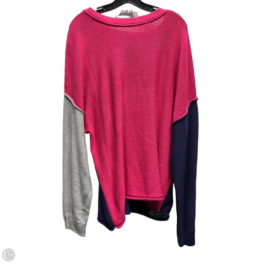 Sweater By Like Love In Pink & Tan, Size: 3x