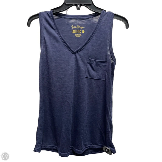 Top Sleeveless Designer By Lilly Pulitzer In Navy, Size: Xs