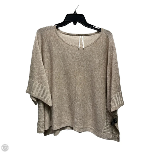 Top Short Sleeve By Anthropologie In Gold, Size: S