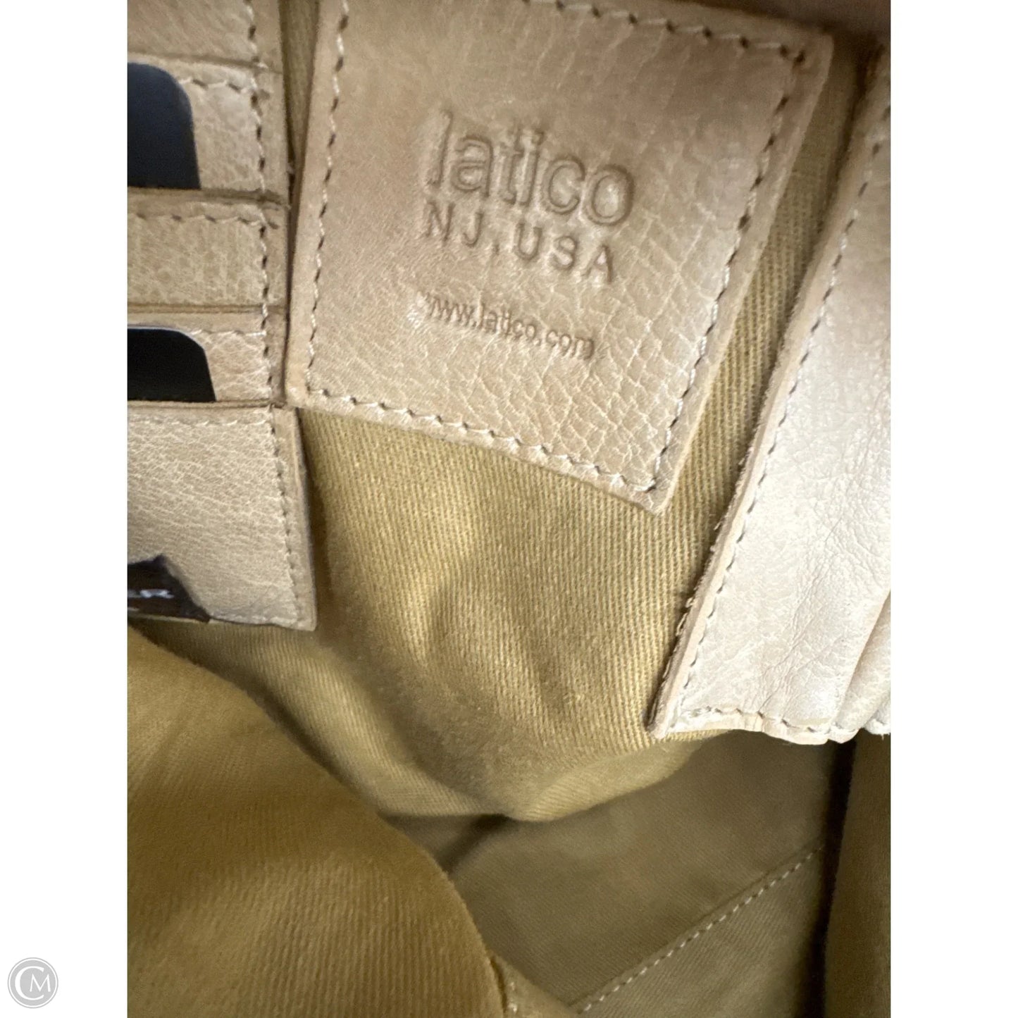 Handbag Leather By Latico, Size: Large