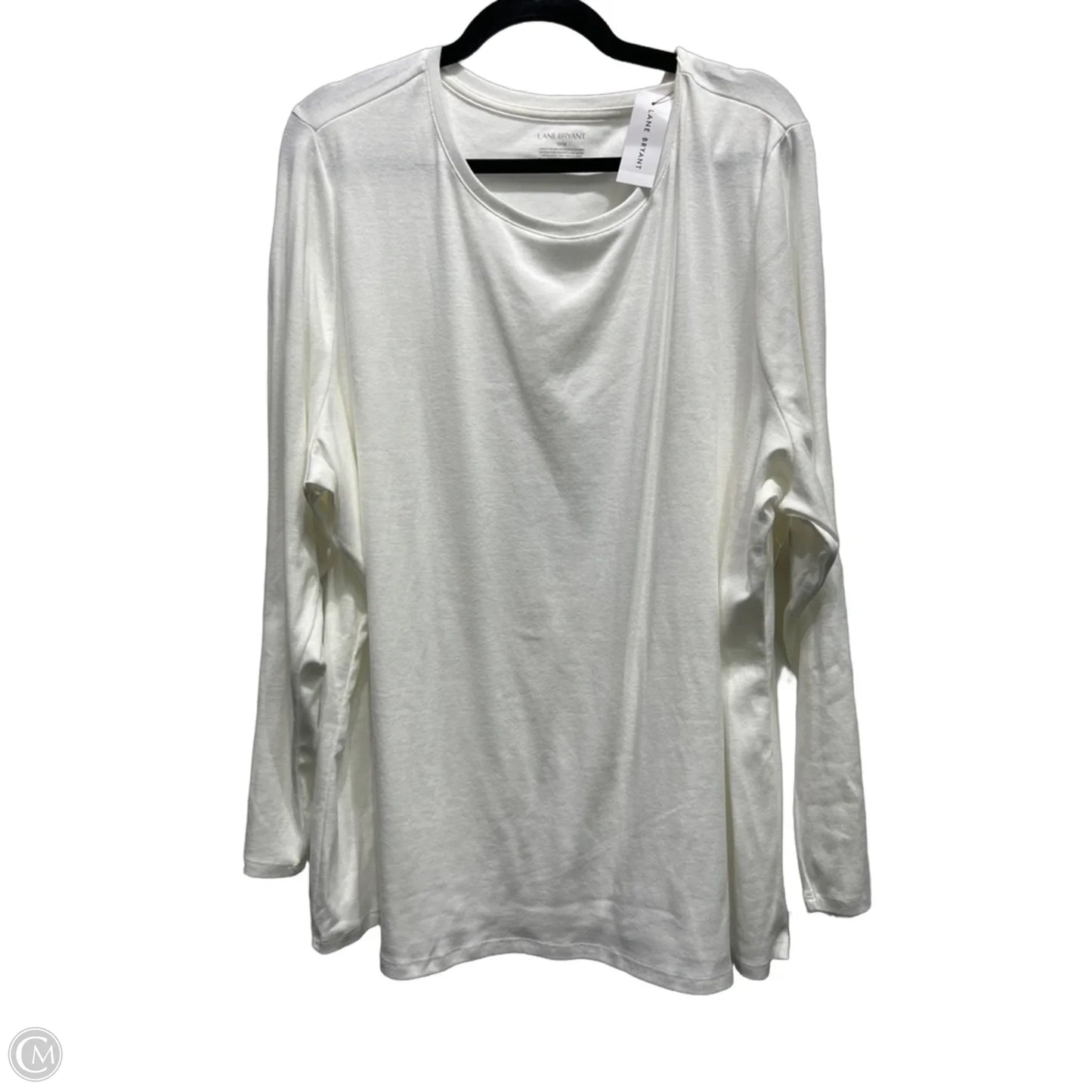 Top Long Sleeve Basic By Lane Bryant In White, Size: 3x