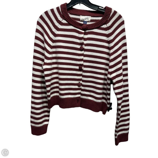 Sweater Cardigan By Universal Thread In Maroon, Size: S