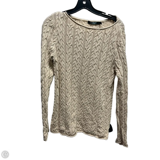 Sweater By Lauren By Ralph Lauren In Tan, Size: L
