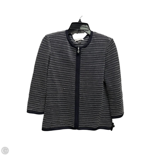Blazer Luxury Designer By St John Collection In Black & White, Size: S