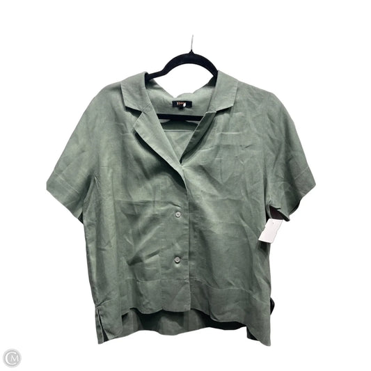 Top Short Sleeve By Quince In Teal, Size: M