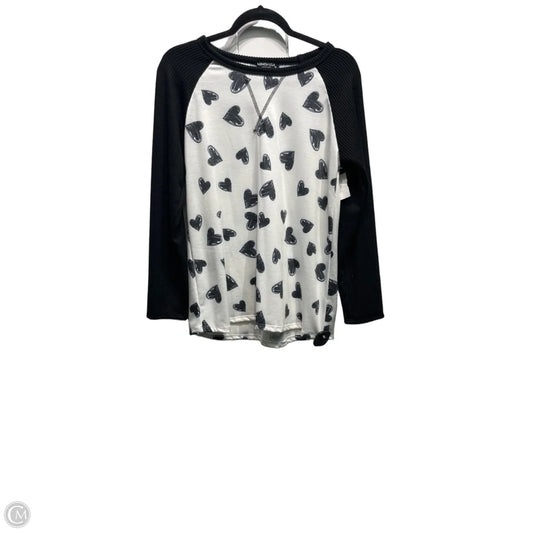 Top Long Sleeve By Heimish Usa In Black & White, Size: M