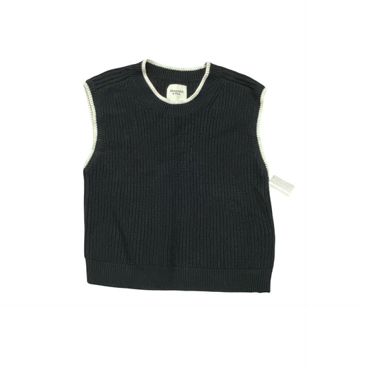 Vest Sweater By Abercrombie And Fitch In Black & White, Size:M