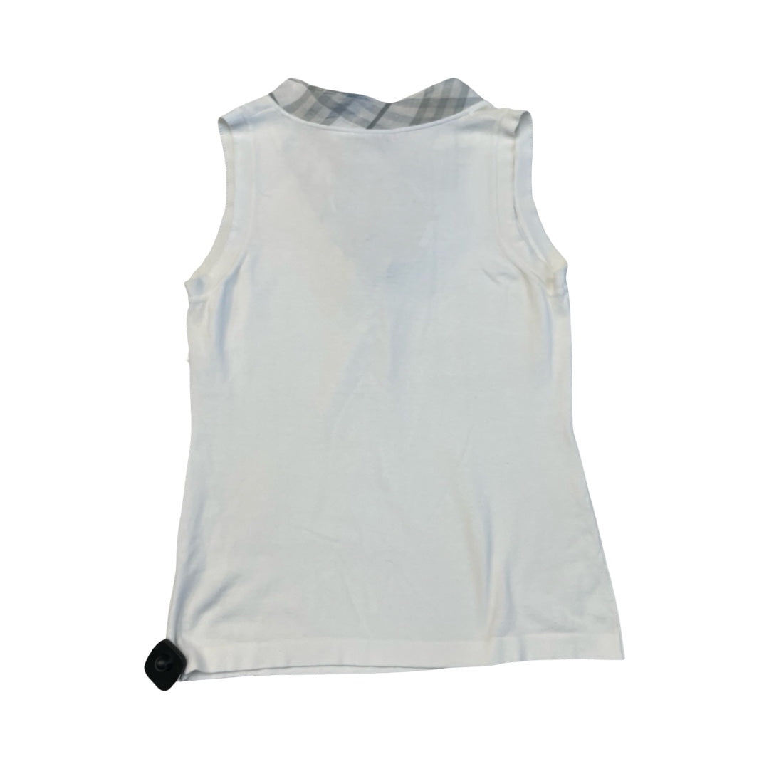 Top Sleeveless Luxury Designer By Burberry In White, Size:L