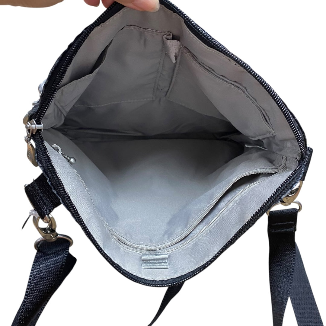 Handbag By Baggallini In Black & Grey, Size:Medium