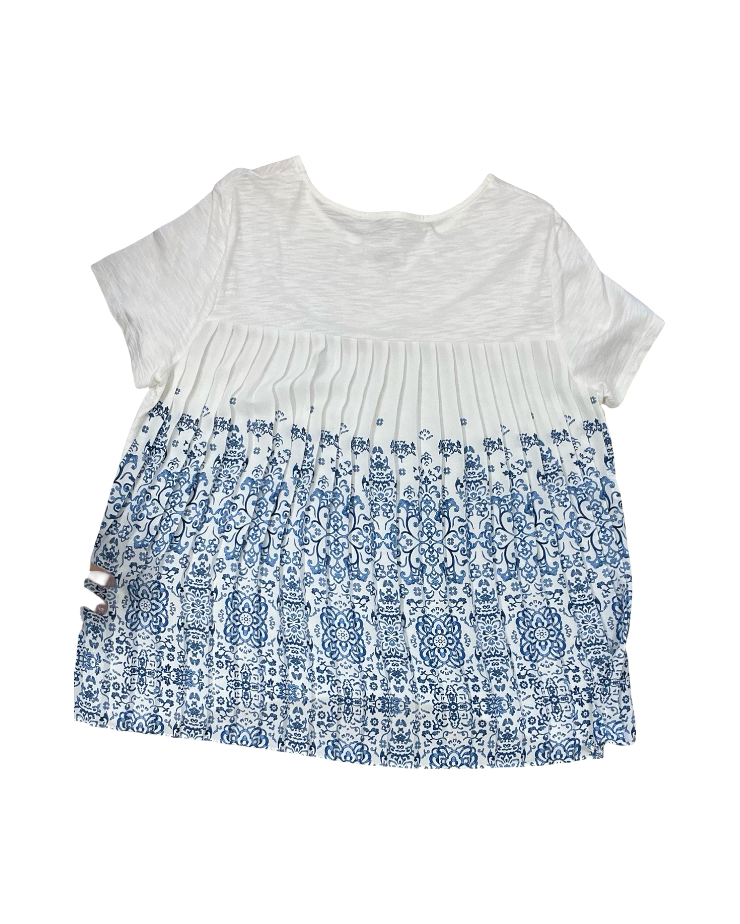 Top Ss By Chicos In Blue & White, Size:L