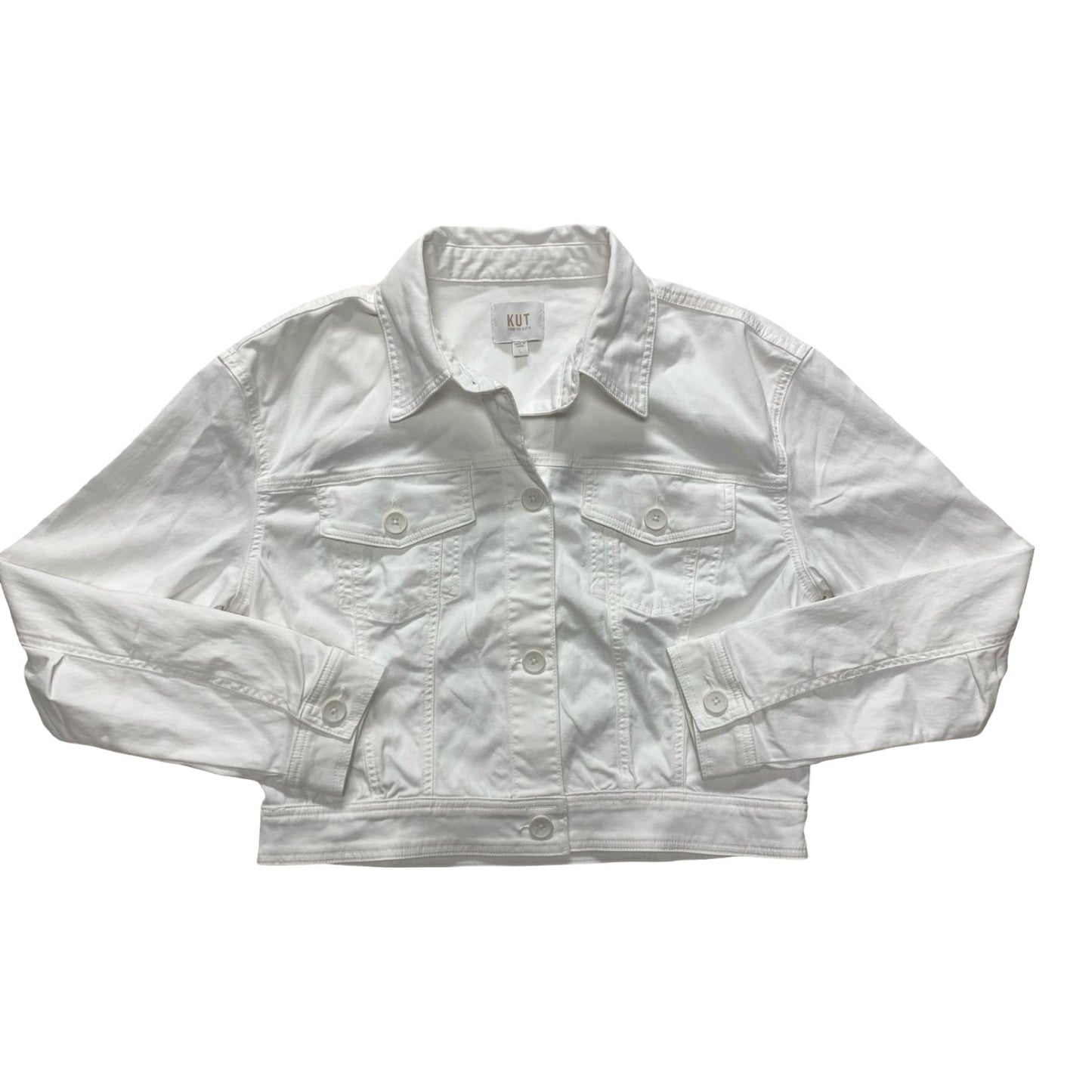 Jacket Denim By Kut In White, Size:L