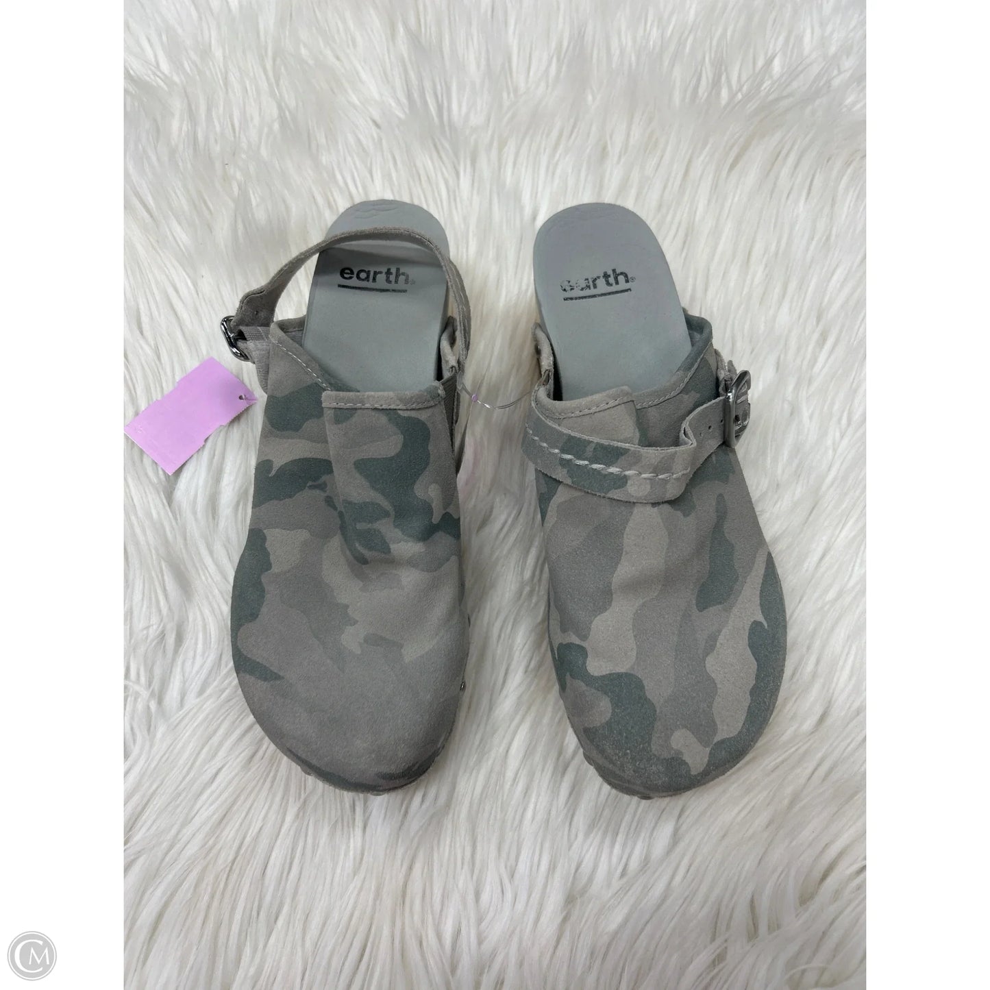 Shoes Heels Block By Earth In Grey, Size: 8