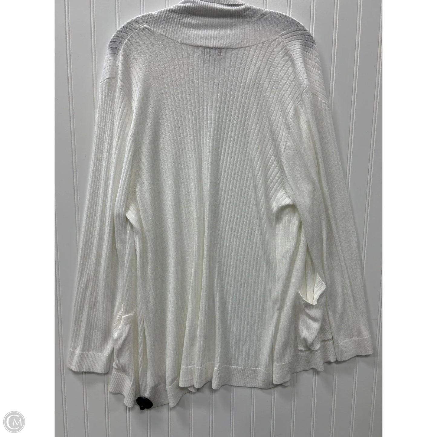 Cardigan By Liz Claiborne In White, Size: 2x