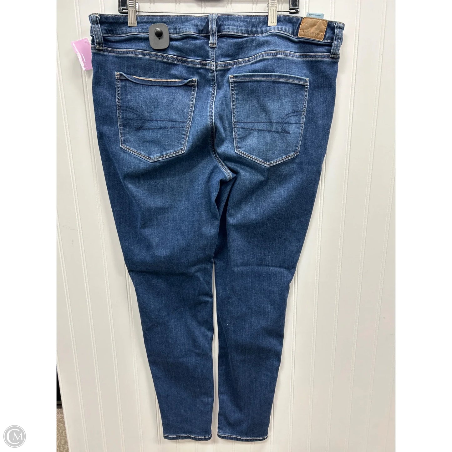 Jeans Straight By American Eagle In Blue Denim, Size: 18