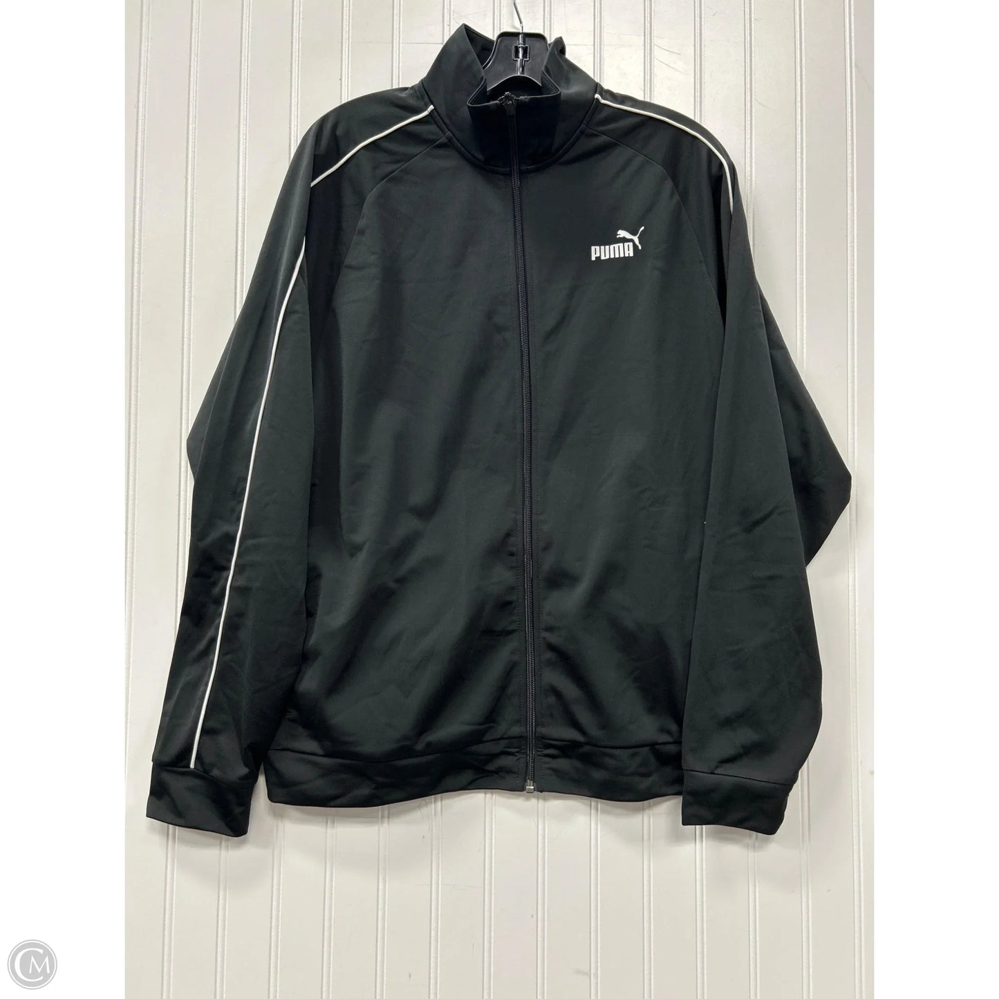 Athletic Jacket By Puma In Black, Size: L
