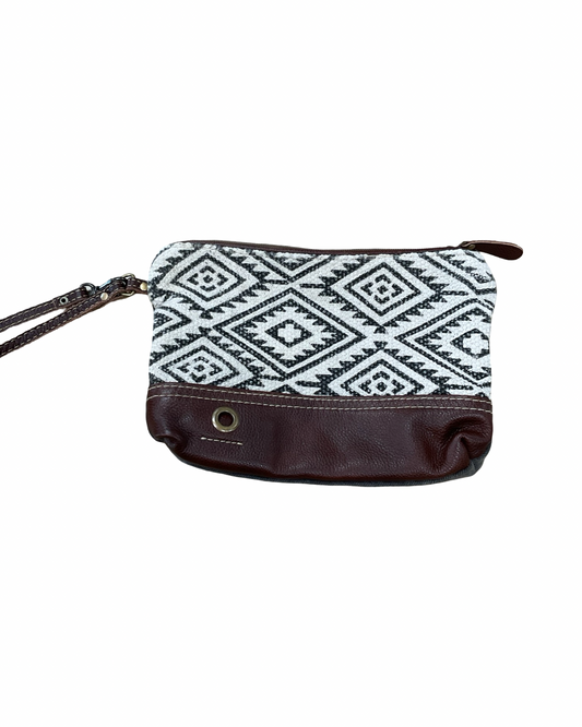 Wristlet By Myra In Cream & Grey, Size:Medium