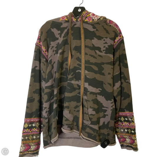 Sweatshirt Hoodie By Johnny Was In Camouflage Print, Size: S
