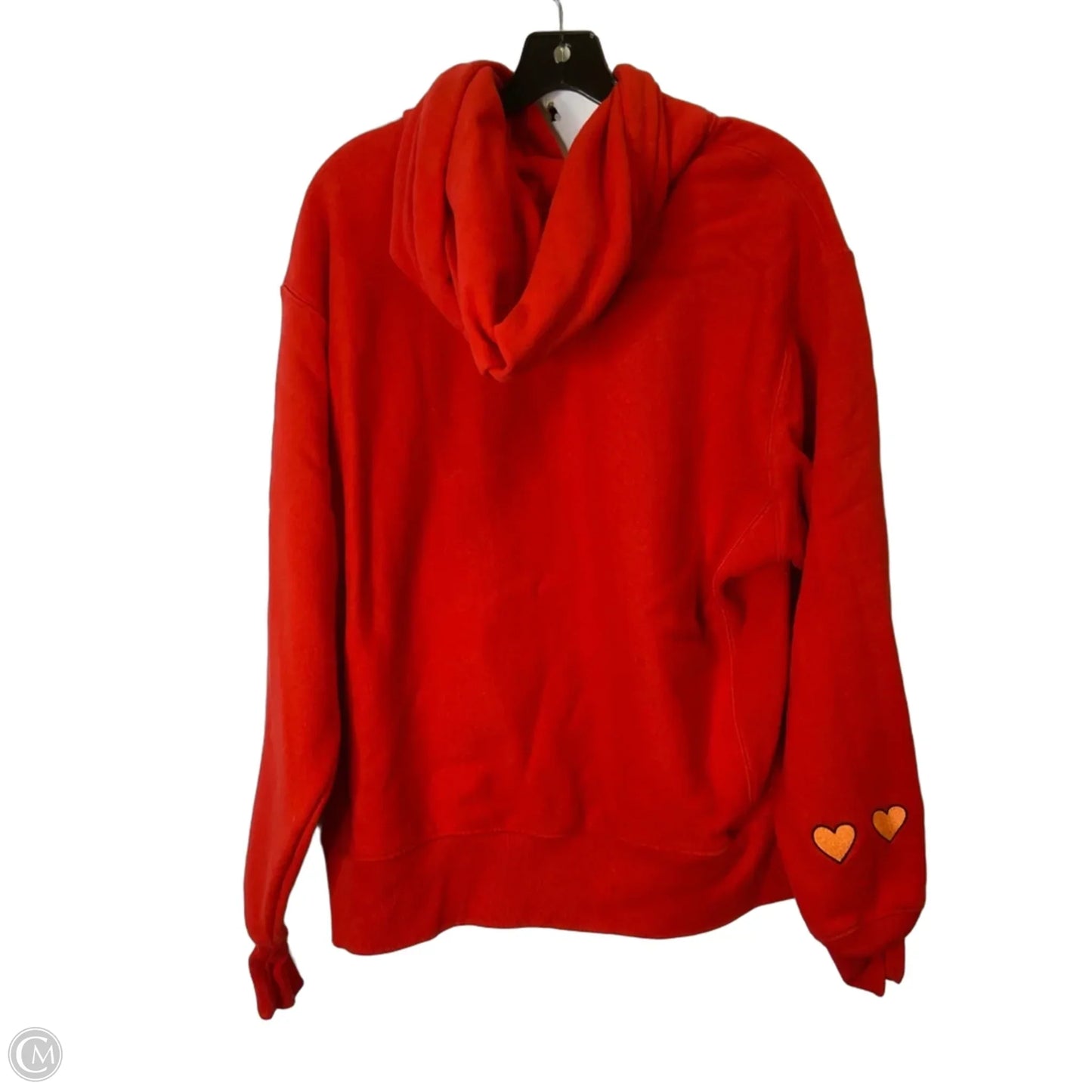 Sweatshirt Hoodie By Champion In Red, Size: L