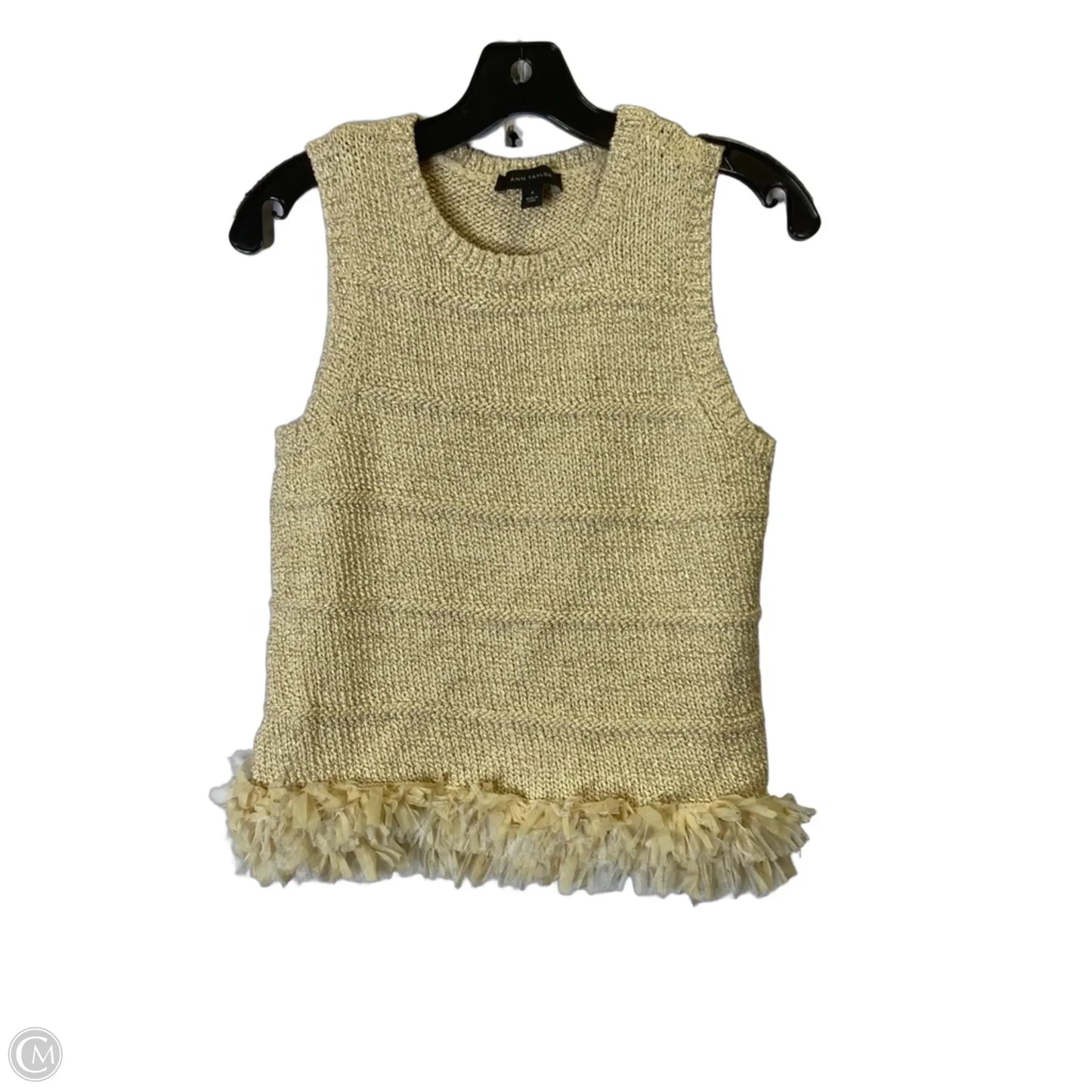 Top Sleeveless By Ann Taylor In Tan, Size: M