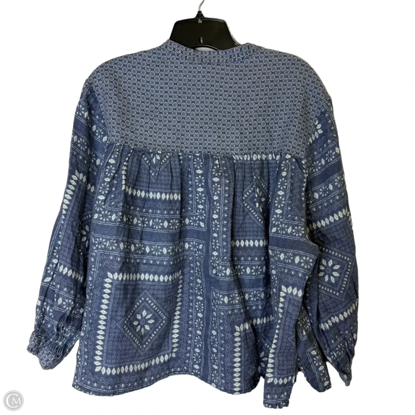Top Long Sleeve By Johnny Was In Blue, Size: M