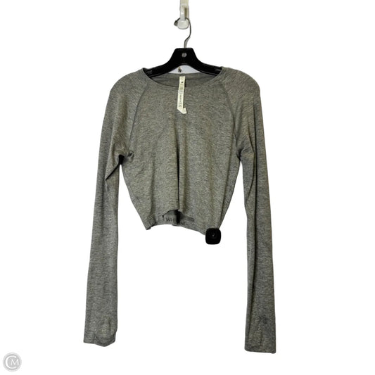 Athletic Top Long Sleeve Crewneck By Lululemon In Grey, Size: 12