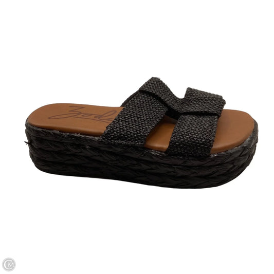 Sandals Heels Platform By Zodiac In Black, Size: 6.5